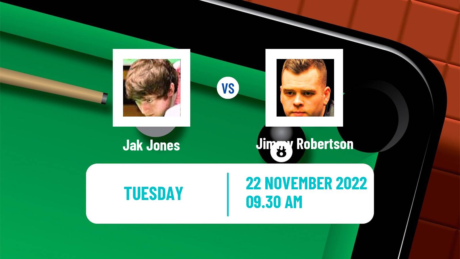 Snooker Snooker Jak Jones - Jimmy Robertson
