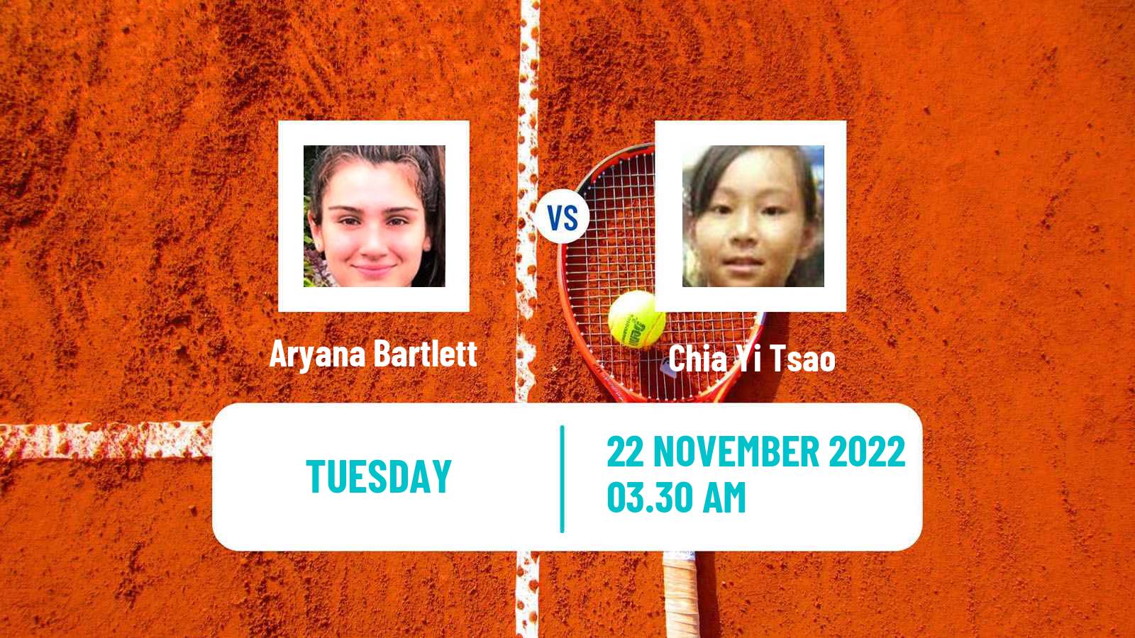 Tennis ITF Tournaments Aryana Bartlett - Chia Yi Tsao