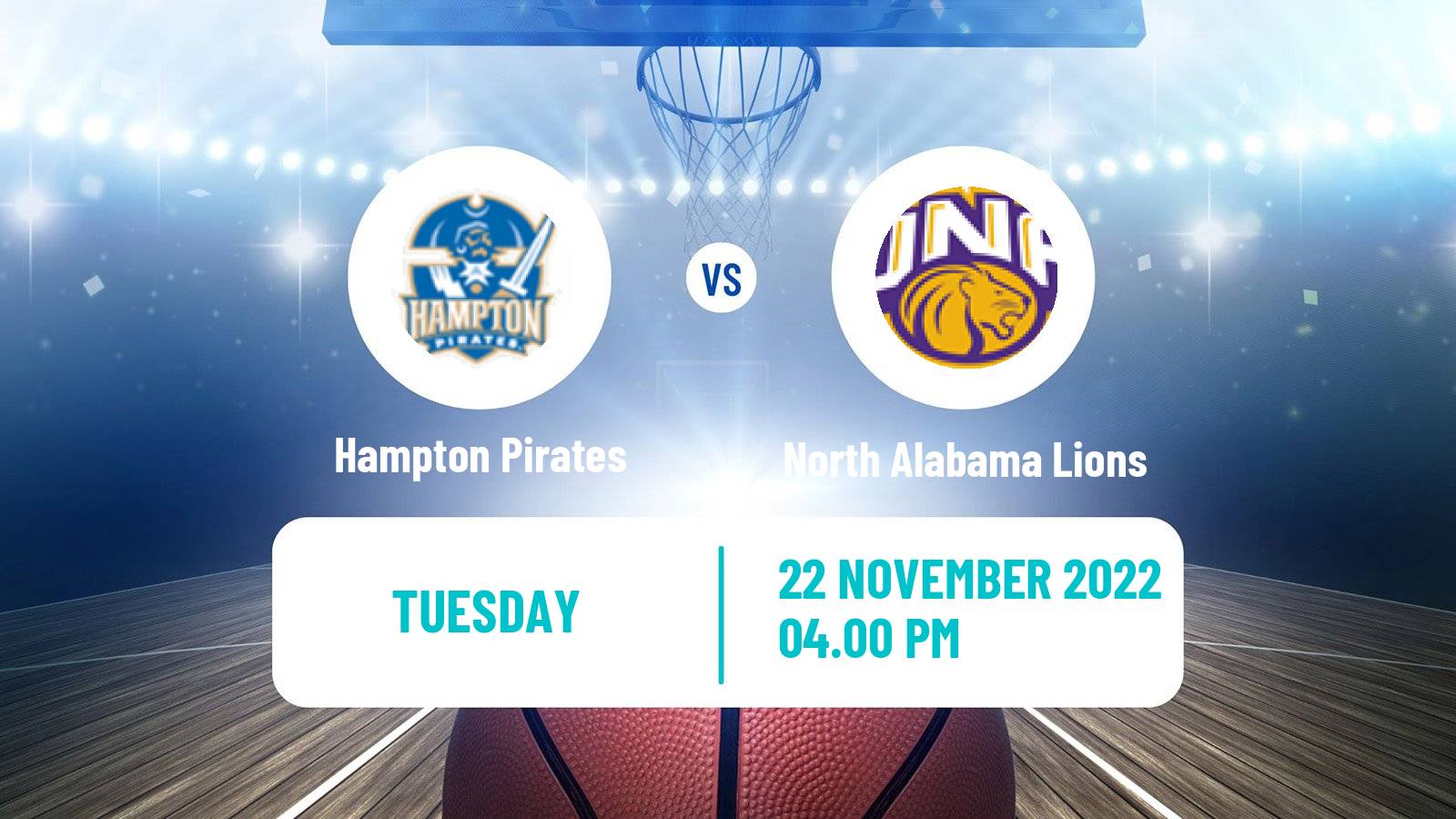 Basketball NCAA College Basketball Hampton Pirates - North Alabama Lions