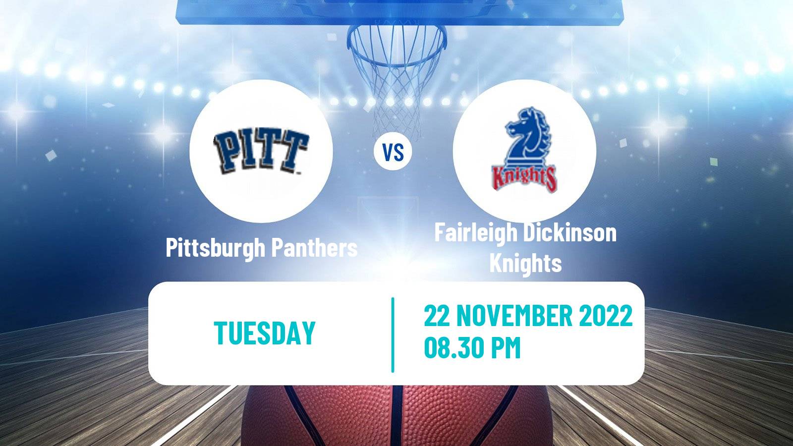 Basketball NCAA College Basketball Pittsburgh Panthers - Fairleigh Dickinson Knights