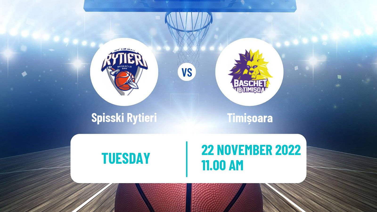 Basketball Alpe Adria Cup Spisski Rytieri - Timișoara