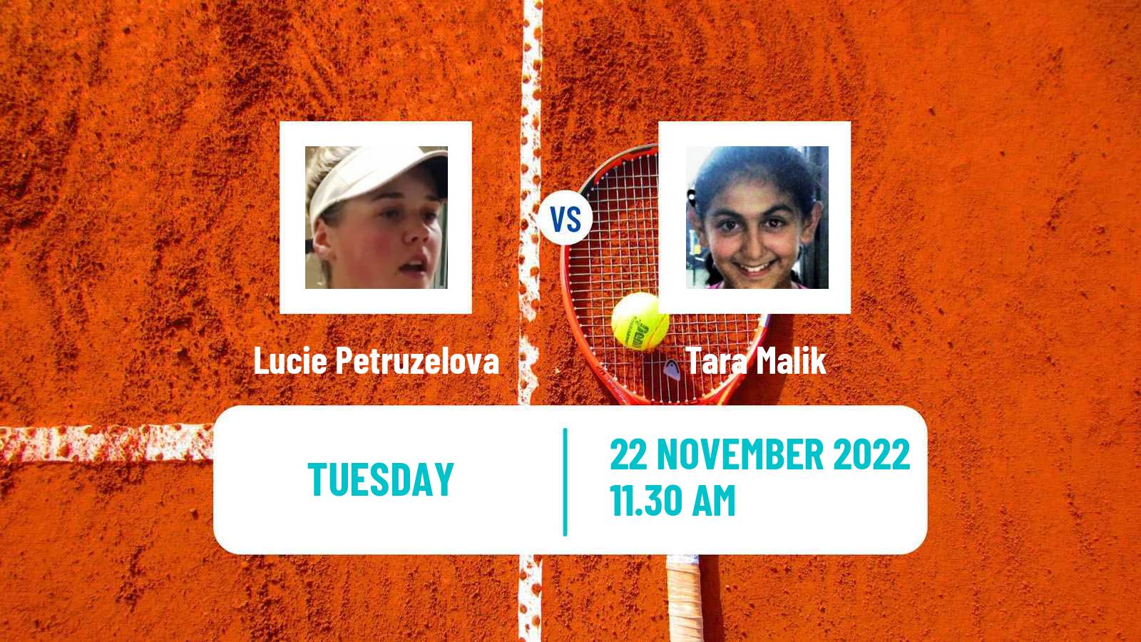 Tennis ITF Tournaments Lucie Petruzelova - Tara Malik
