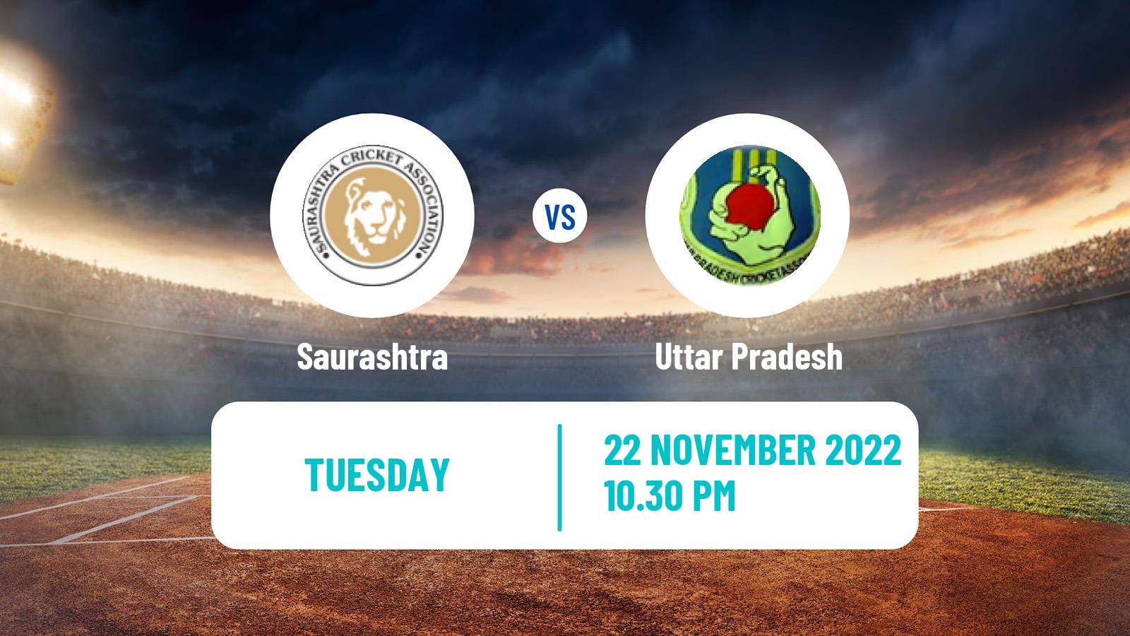 Cricket Vijay Hazare Trophy Saurashtra - Uttar Pradesh