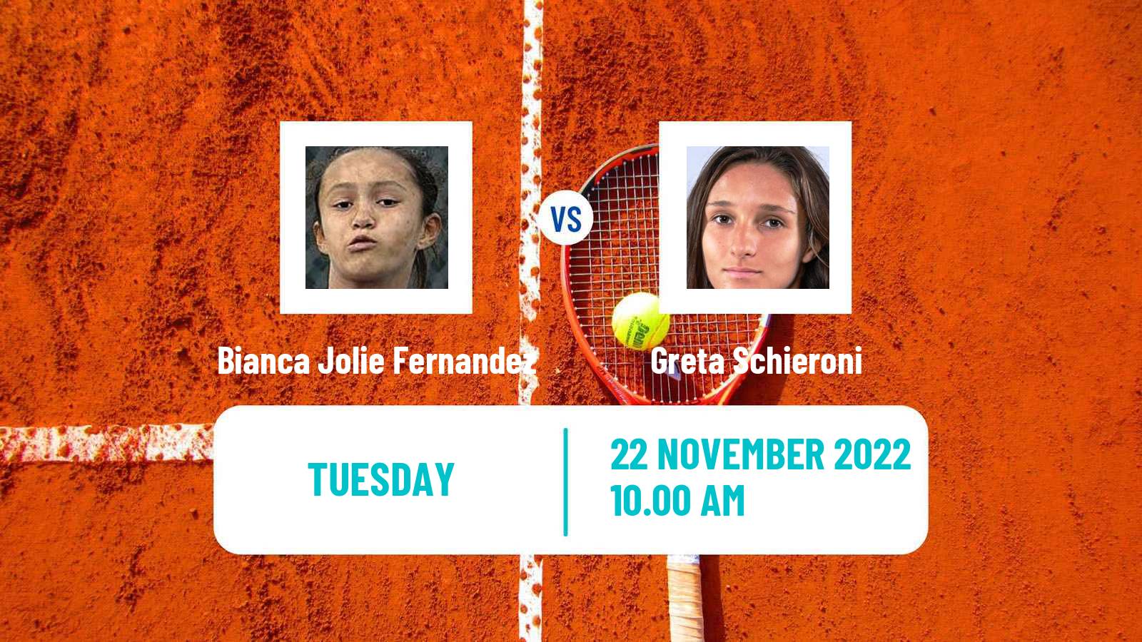 Tennis ITF Tournaments Bianca Jolie Fernandez - Greta Schieroni
