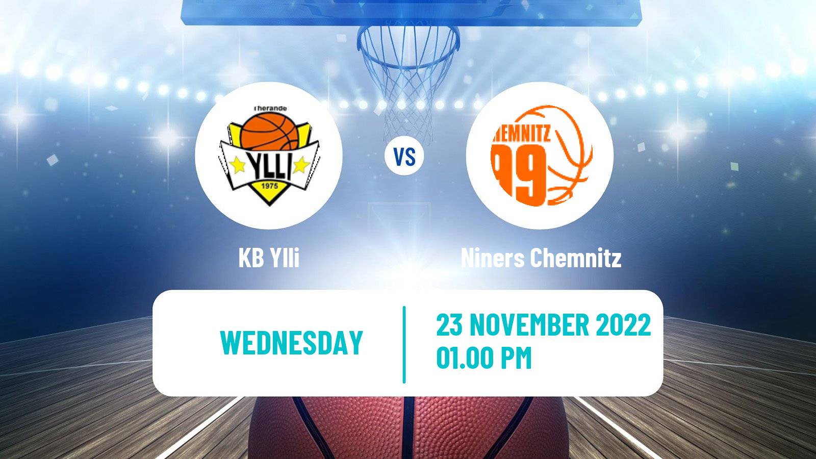 Basketball FIBA Europe Cup Ylli - Niners Chemnitz