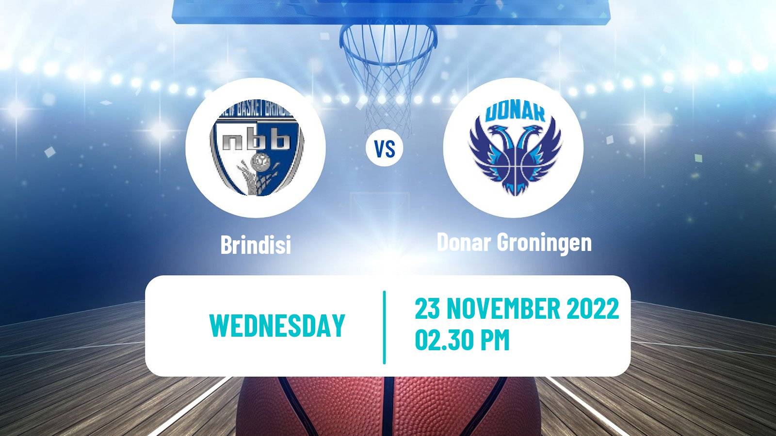 Basketball FIBA Europe Cup Brindisi - Donar Groningen