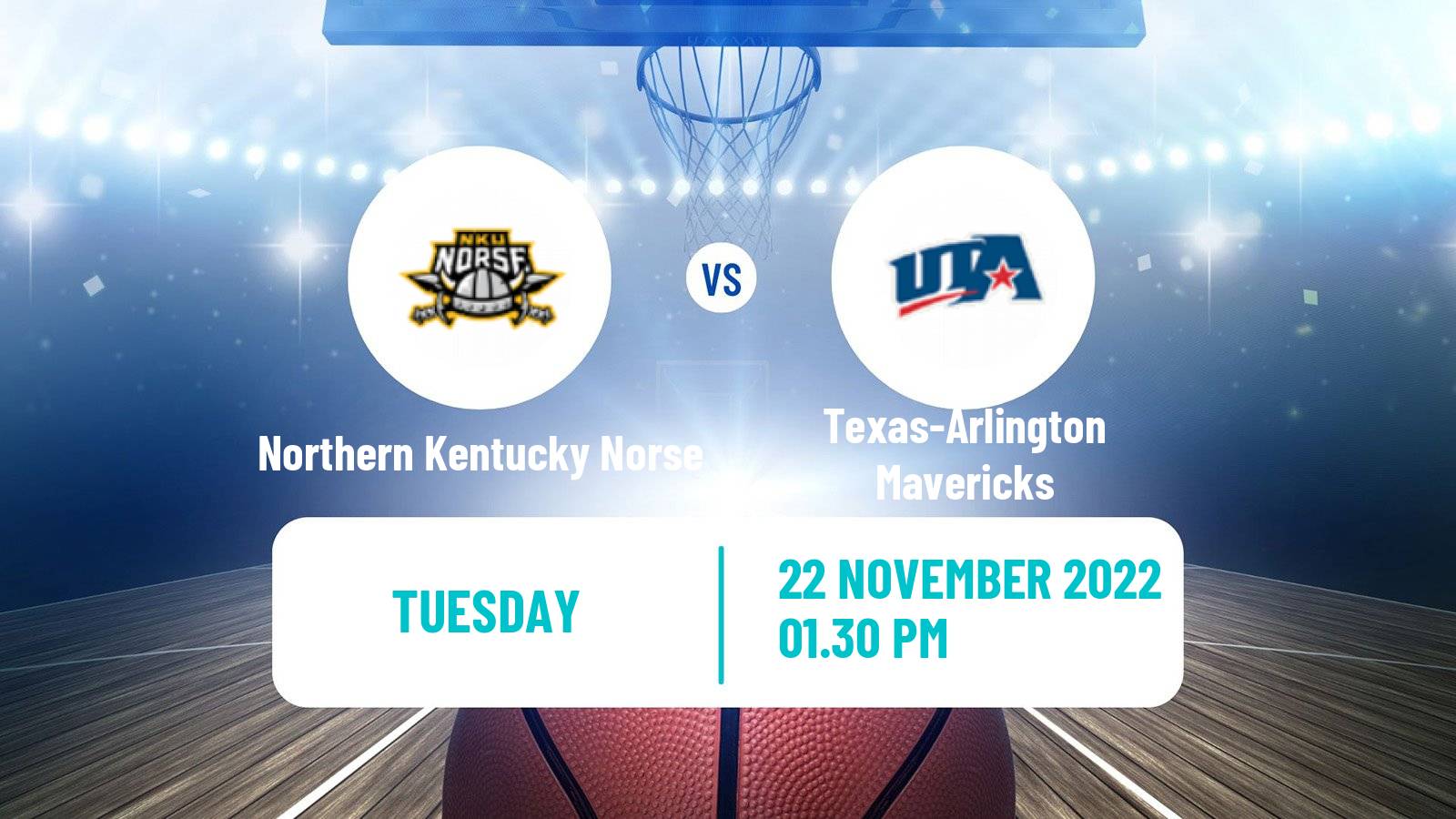 Basketball NCAA College Basketball Northern Kentucky Norse - Texas-Arlington Mavericks