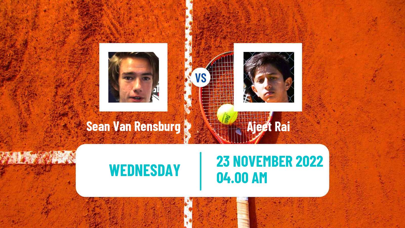 Tennis ITF Tournaments Sean Van Rensburg - Ajeet Rai
