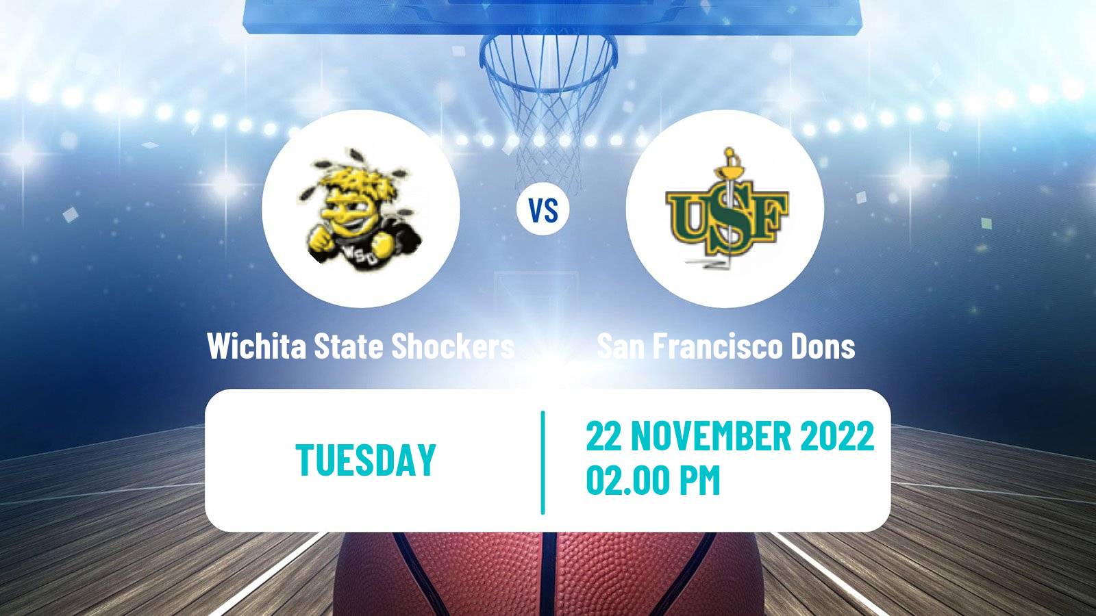 Basketball NCAA College Basketball Wichita State Shockers - San Francisco Dons