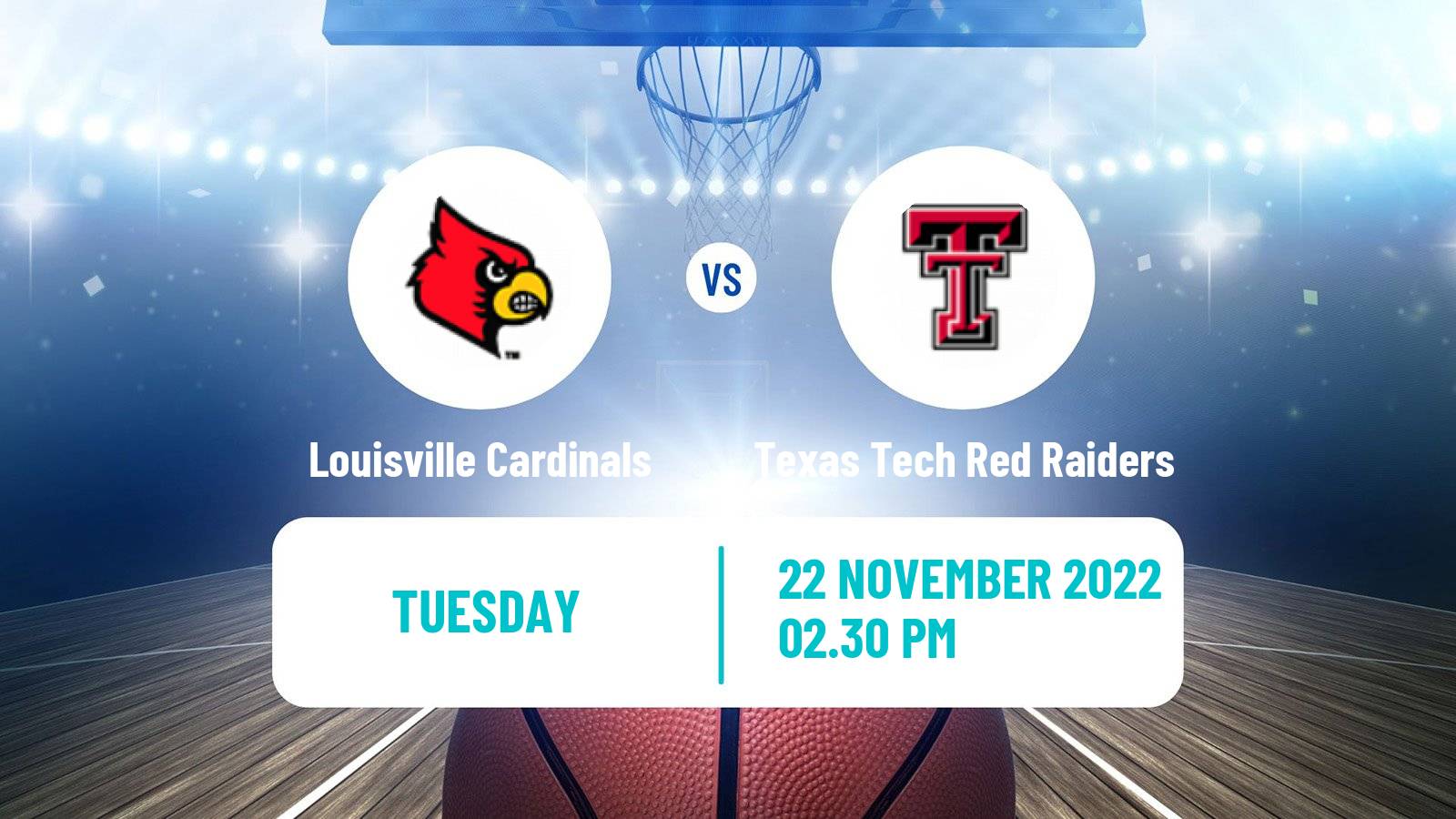 Basketball NCAA College Basketball Louisville Cardinals - Texas Tech Red Raiders