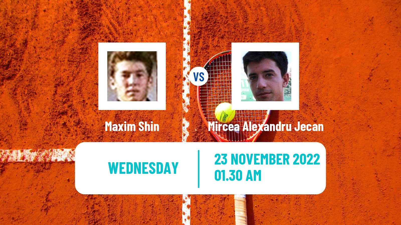 Tennis ITF Tournaments Maxim Shin - Mircea Alexandru Jecan