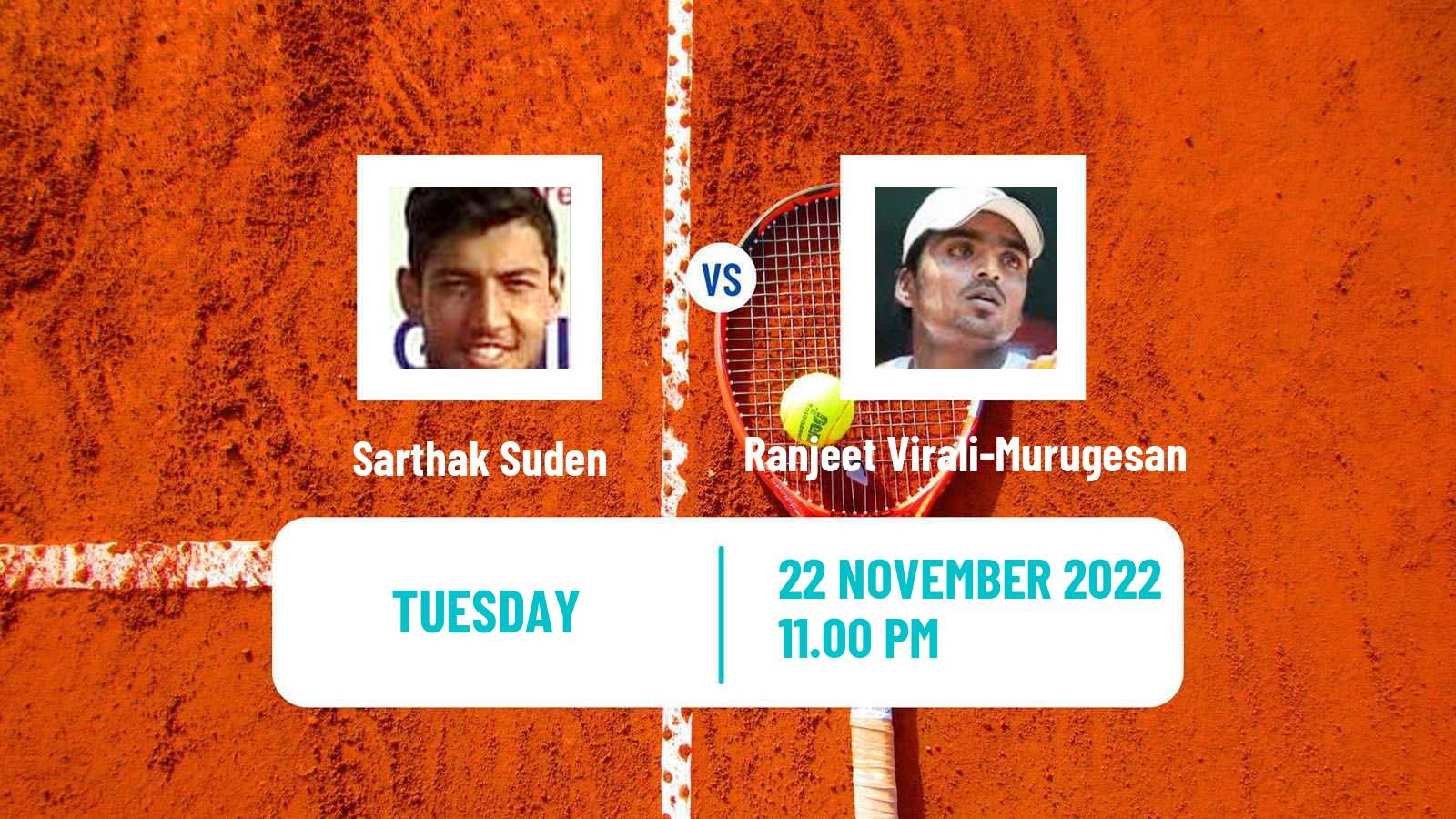 Tennis ITF Tournaments Sarthak Suden - Ranjeet Virali-Murugesan