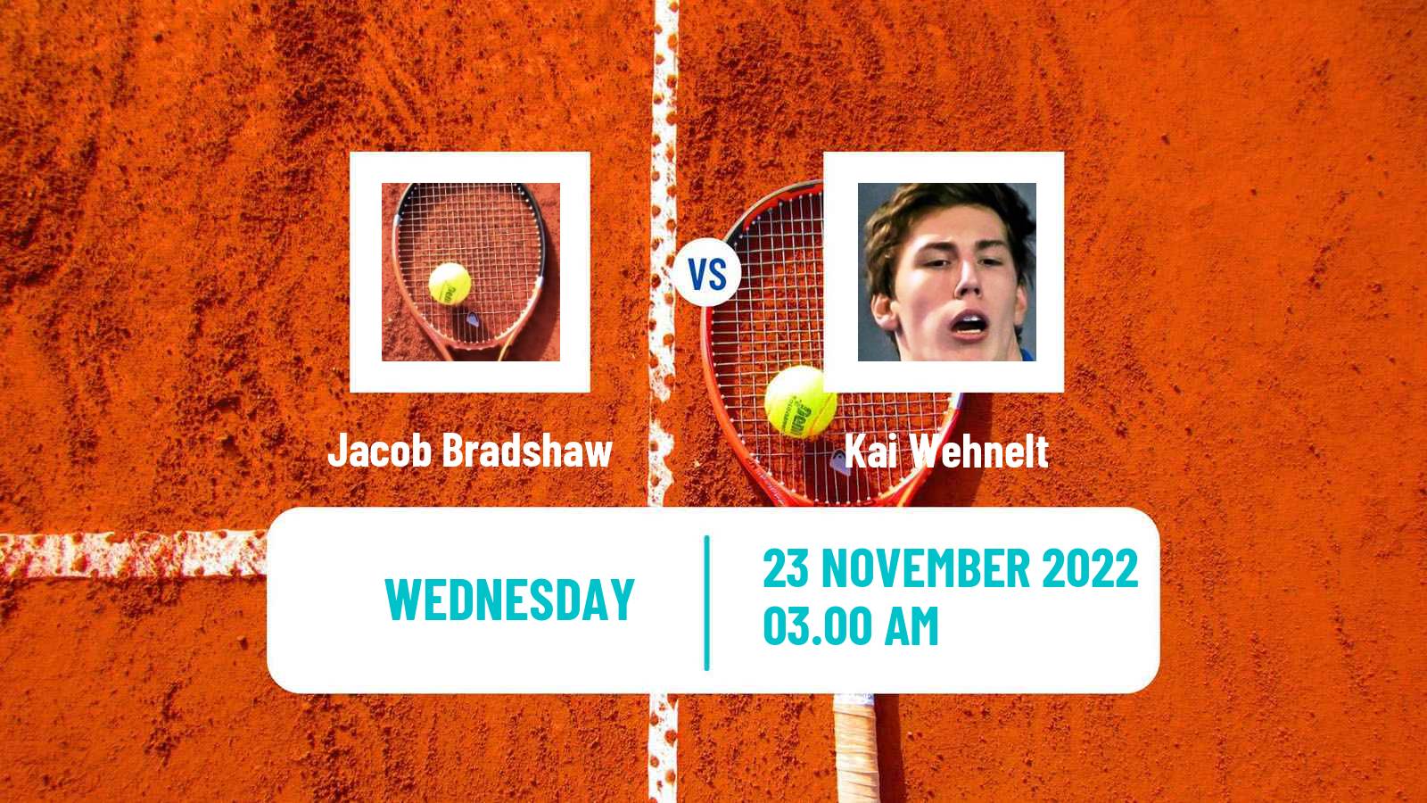 Tennis ITF Tournaments Jacob Bradshaw - Kai Wehnelt