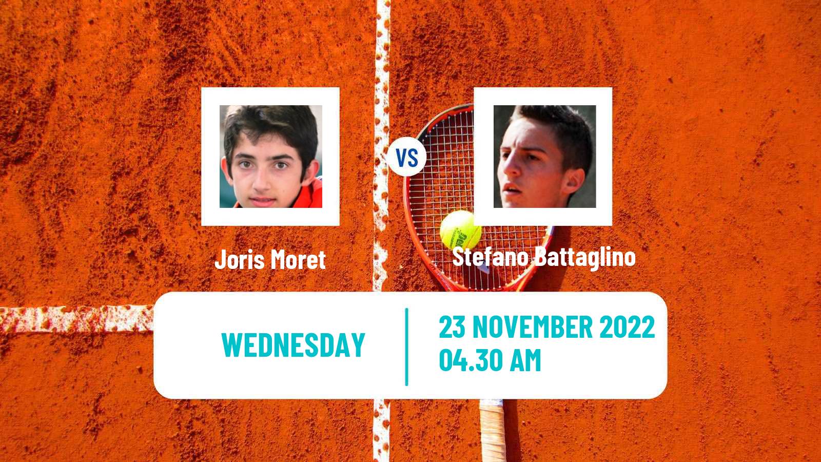 Tennis ITF Tournaments Joris Moret - Stefano Battaglino