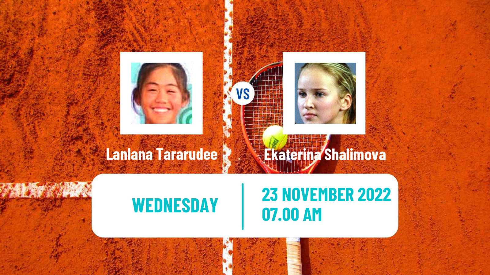 Tennis ITF Tournaments Lanlana Tararudee - Ekaterina Shalimova