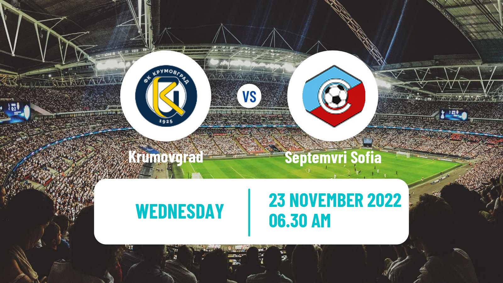 Soccer Bulgarian Cup Krumovgrad - Septemvri Sofia