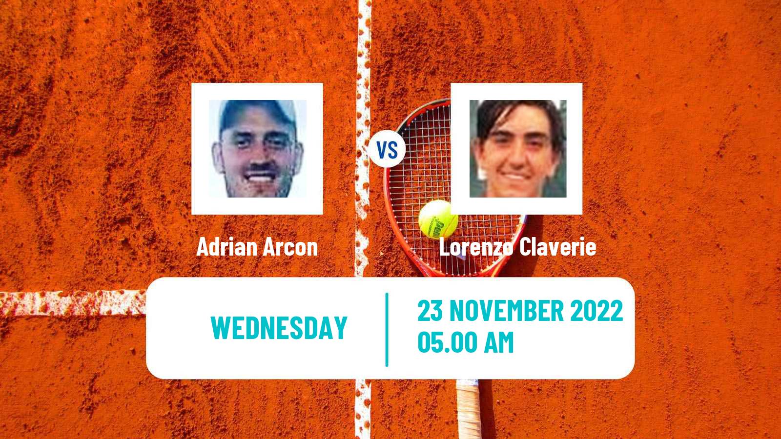 Tennis ITF Tournaments Adrian Arcon - Lorenzo Claverie