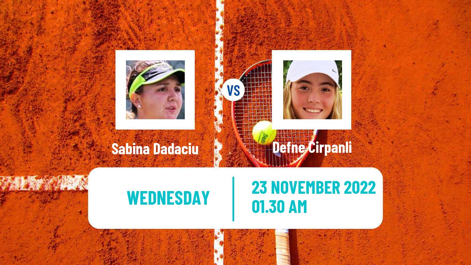 Tennis ITF Tournaments Sabina Dadaciu - Defne Cirpanli