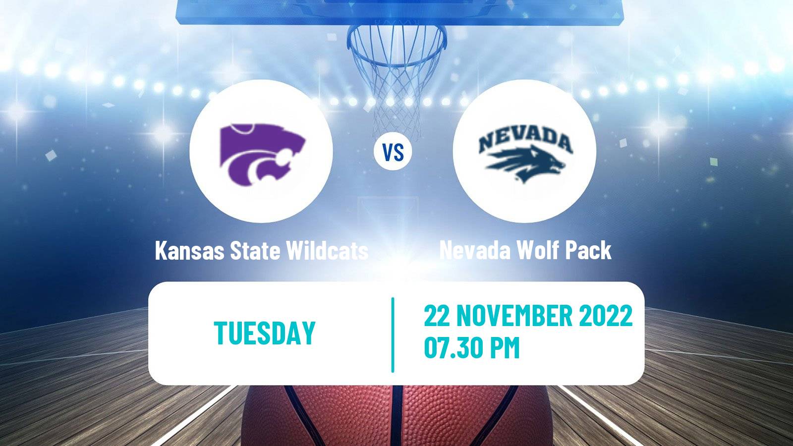 Basketball NCAA College Basketball Kansas State Wildcats - Nevada Wolf Pack