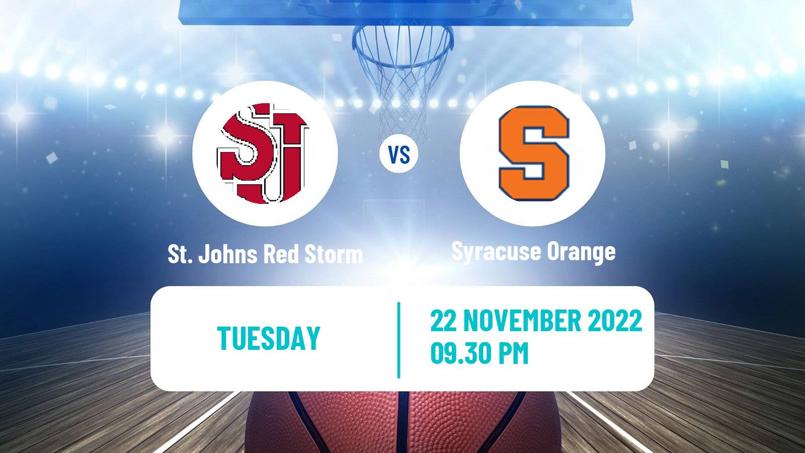 Basketball NCAA College Basketball St. Johns Red Storm - Syracuse Orange