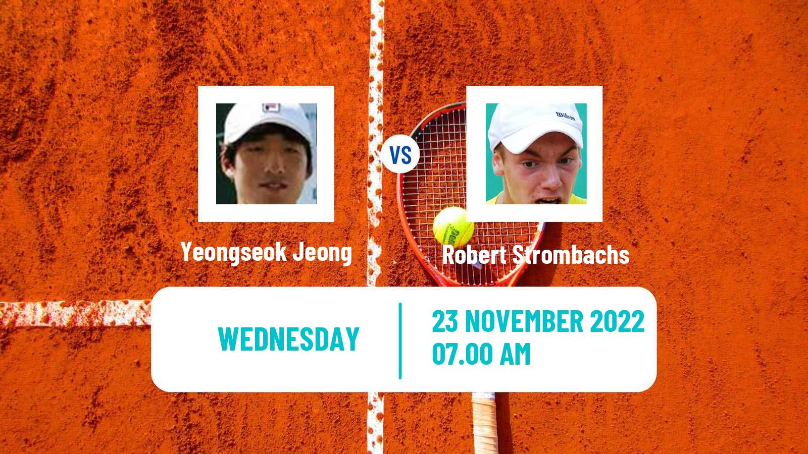 Tennis ITF Tournaments Yeongseok Jeong - Robert Strombachs