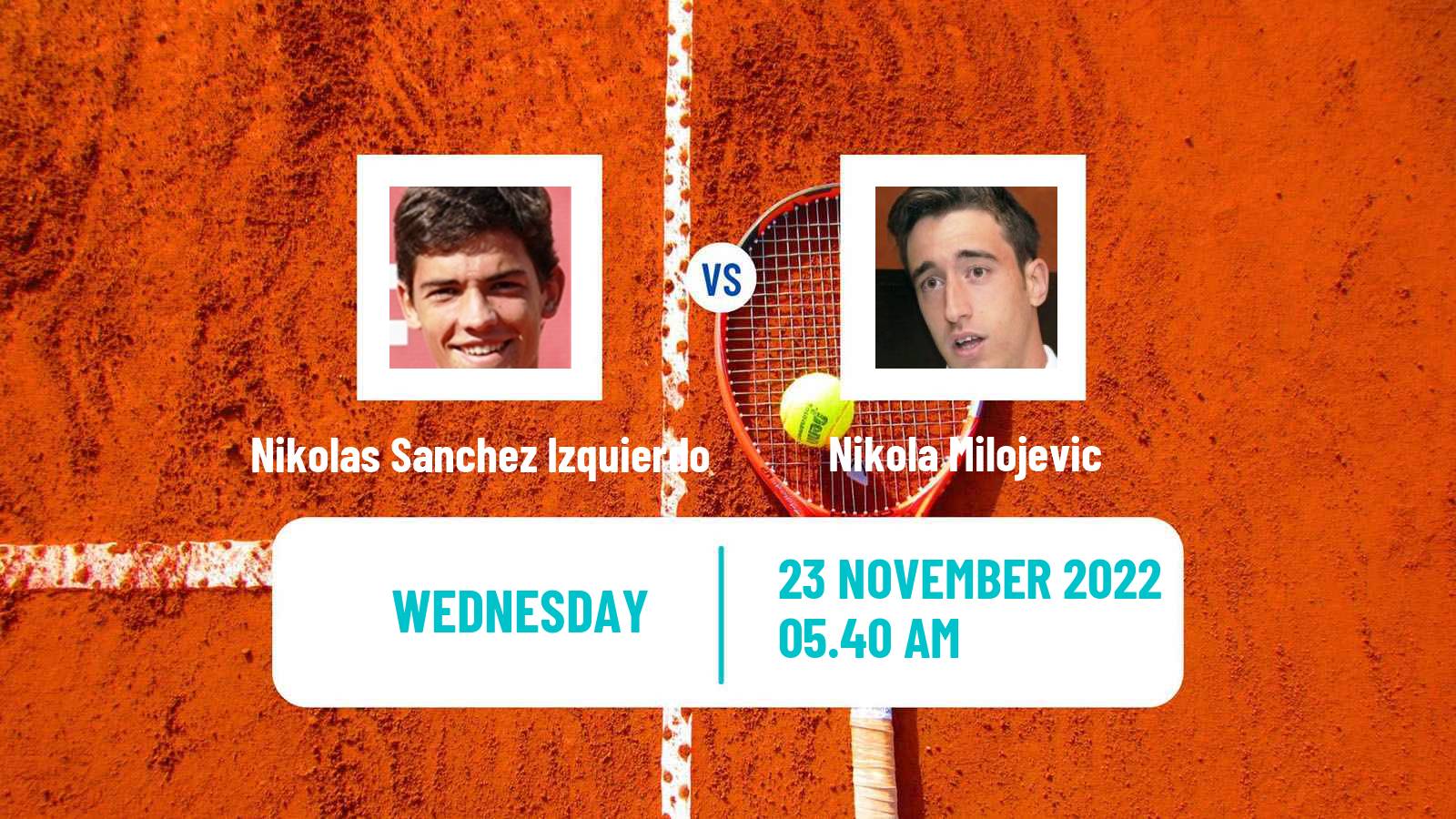 Tennis ATP Challenger Nikolas Sanchez Izquierdo - Nikola Milojevic
