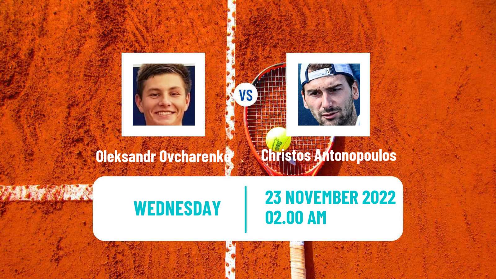 Tennis ITF Tournaments Oleksandr Ovcharenko - Christos Antonopoulos
