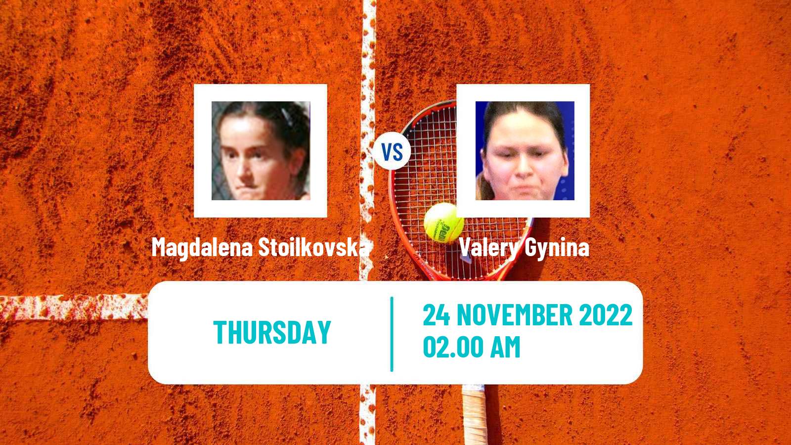 Tennis ITF Tournaments Magdalena Stoilkovska - Valery Gynina