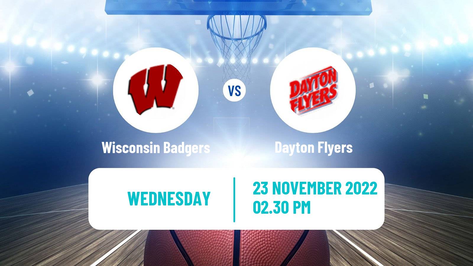 Basketball NCAA College Basketball Wisconsin Badgers - Dayton Flyers