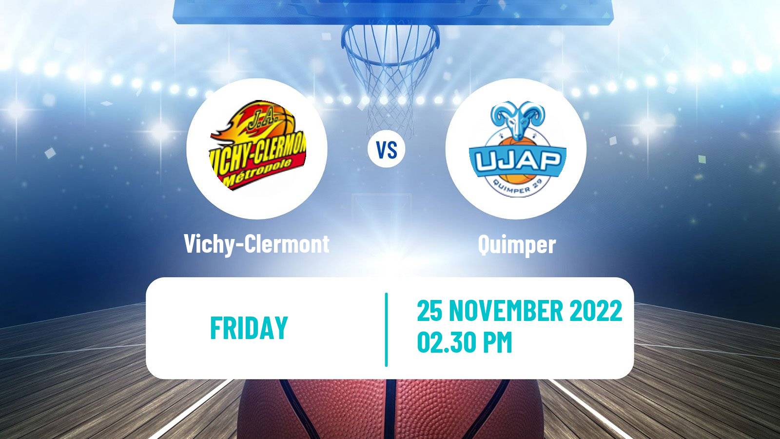 Basketball French LNB Pro B Vichy-Clermont - Quimper