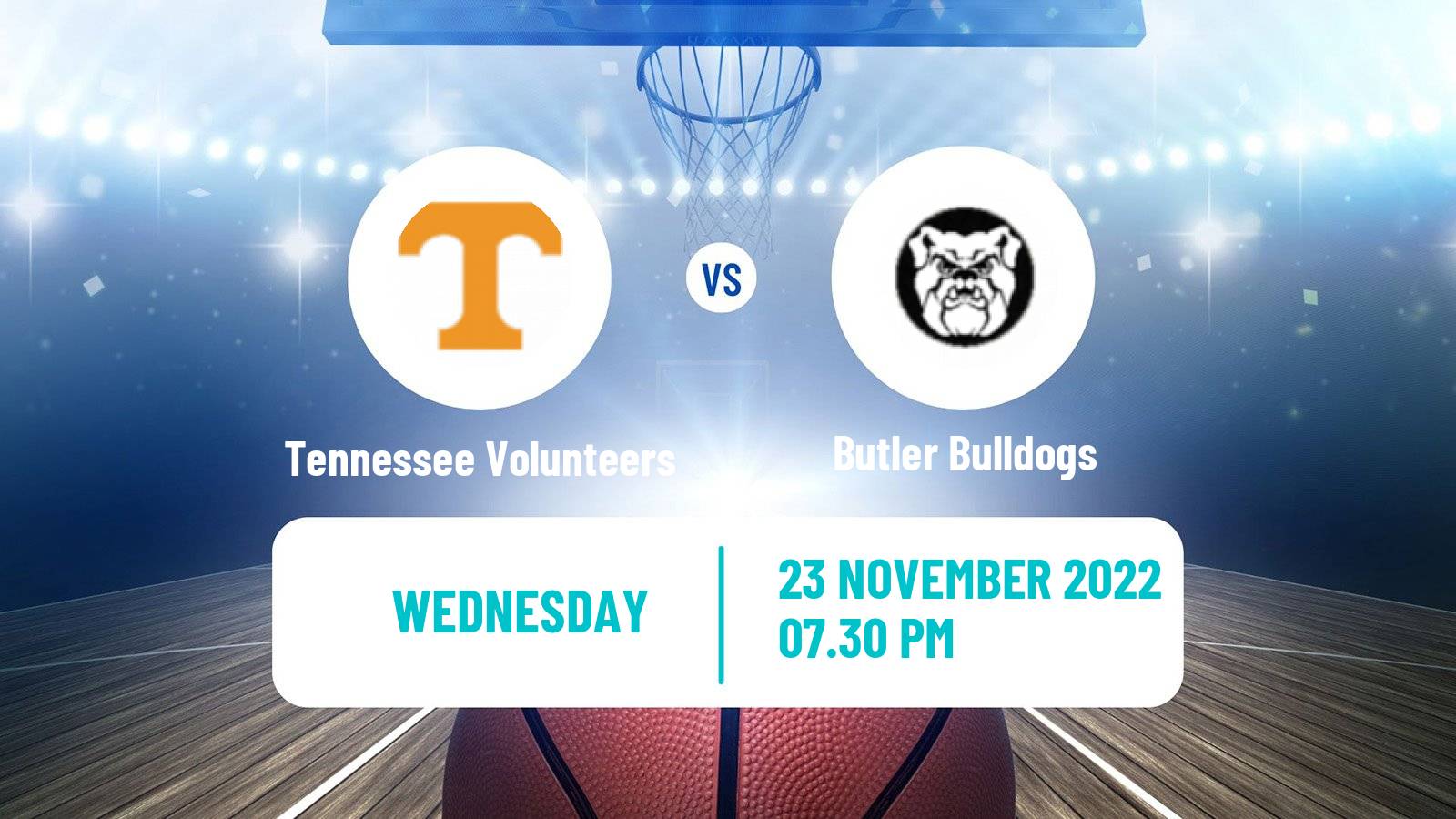 Basketball NCAA College Basketball Tennessee Volunteers - Butler Bulldogs