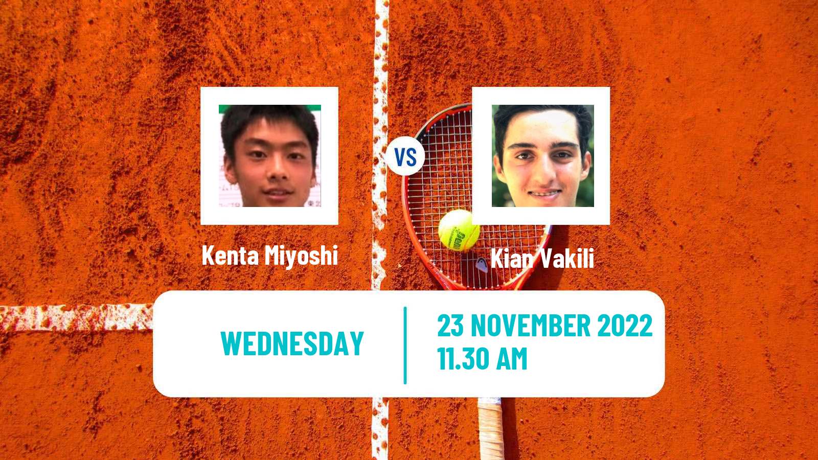 Tennis ITF Tournaments Kenta Miyoshi - Kian Vakili