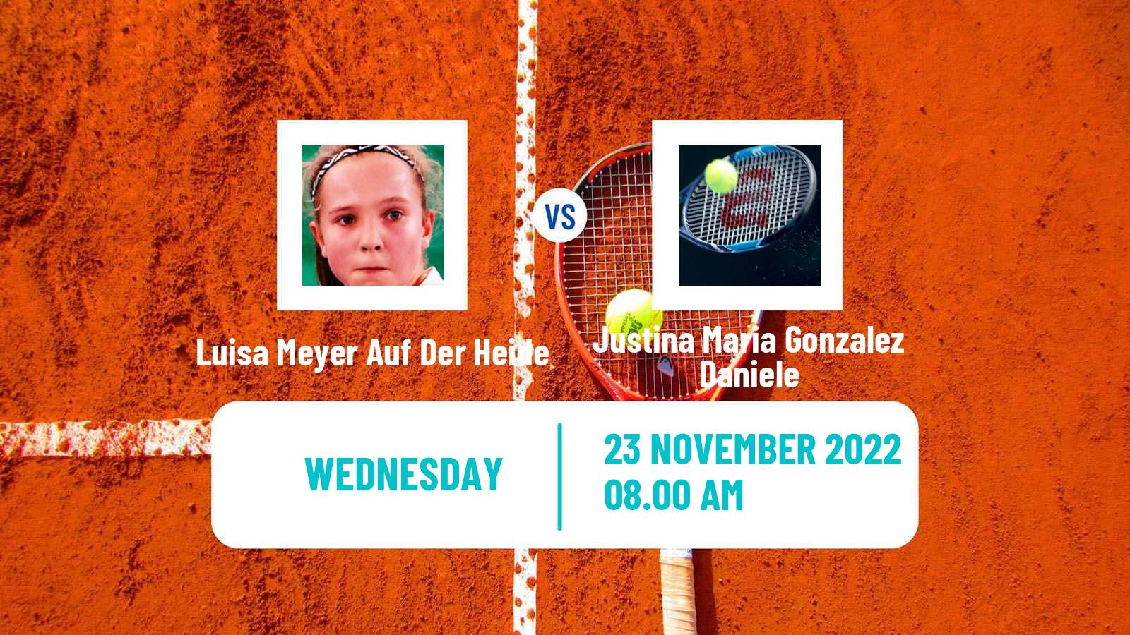 Tennis ITF Tournaments Luisa Meyer Auf Der Heide - Justina Maria Gonzalez Daniele