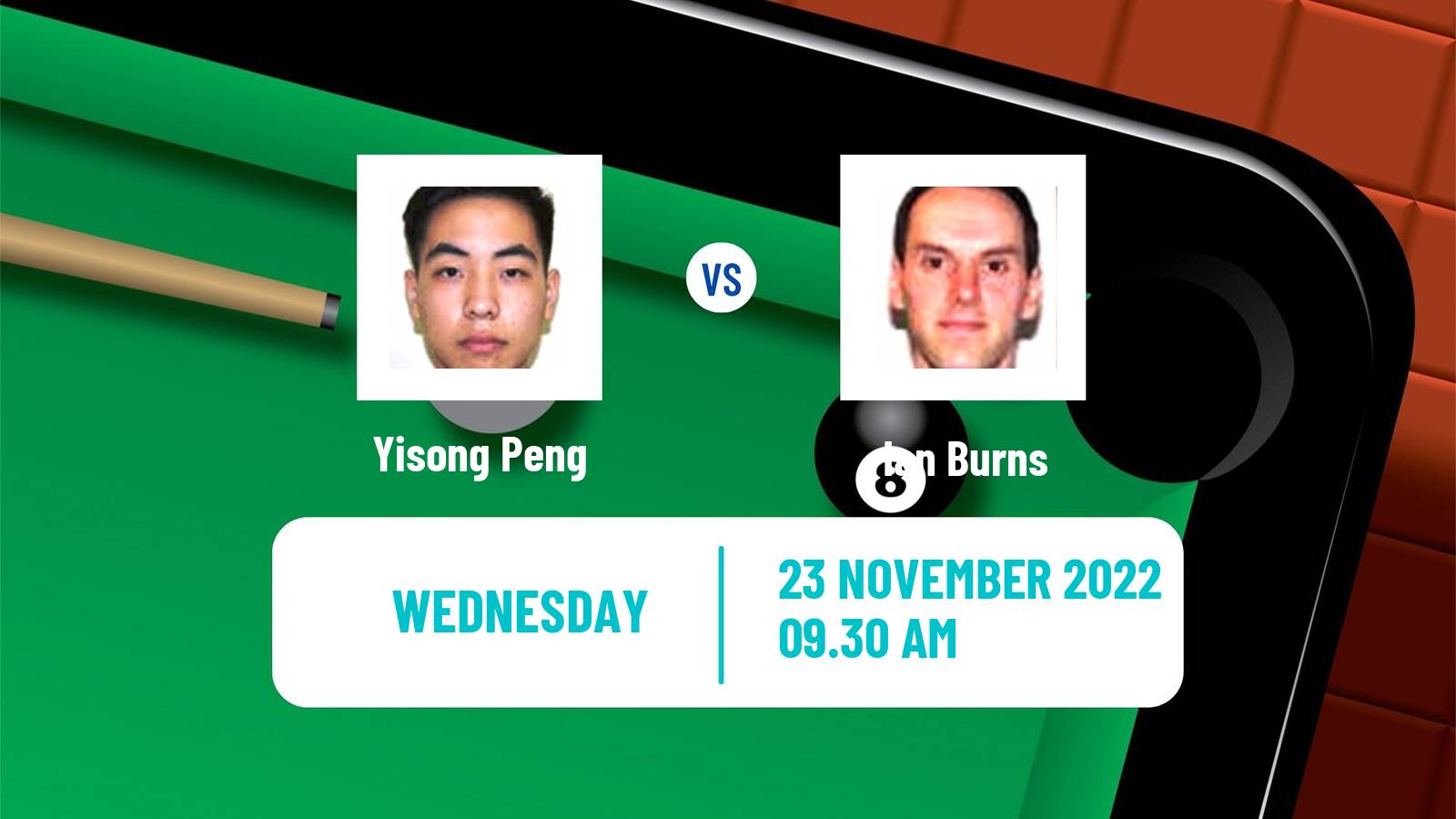 Snooker Snooker Yisong Peng - Ian Burns