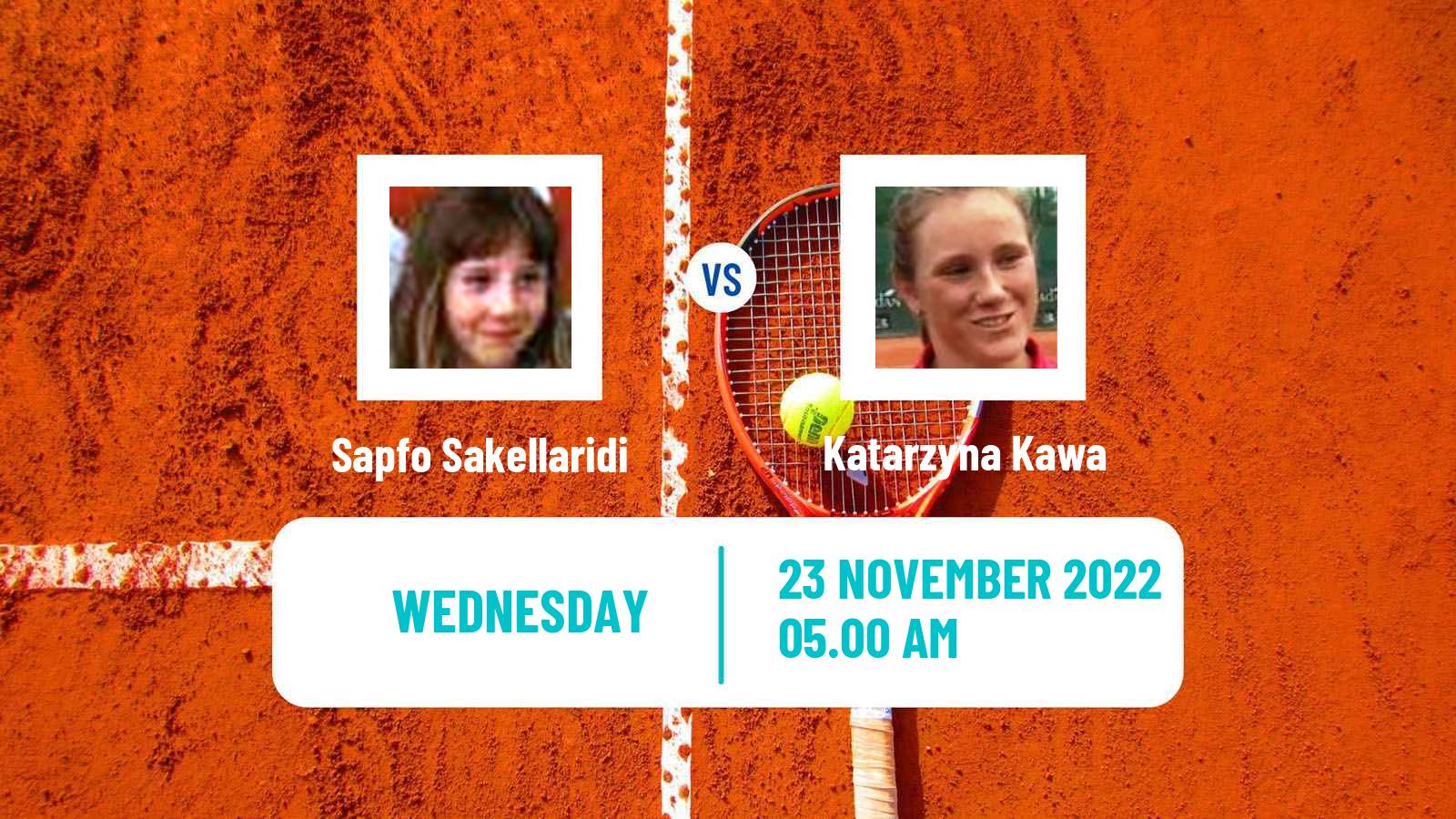 Tennis ITF Tournaments Sapfo Sakellaridi - Katarzyna Kawa