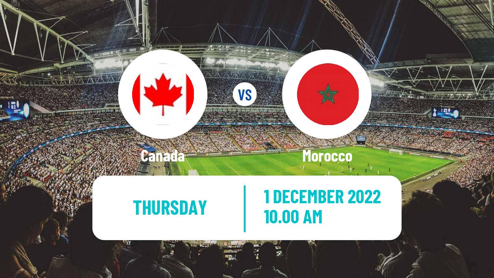 Soccer FIFA World Cup Canada - Morocco