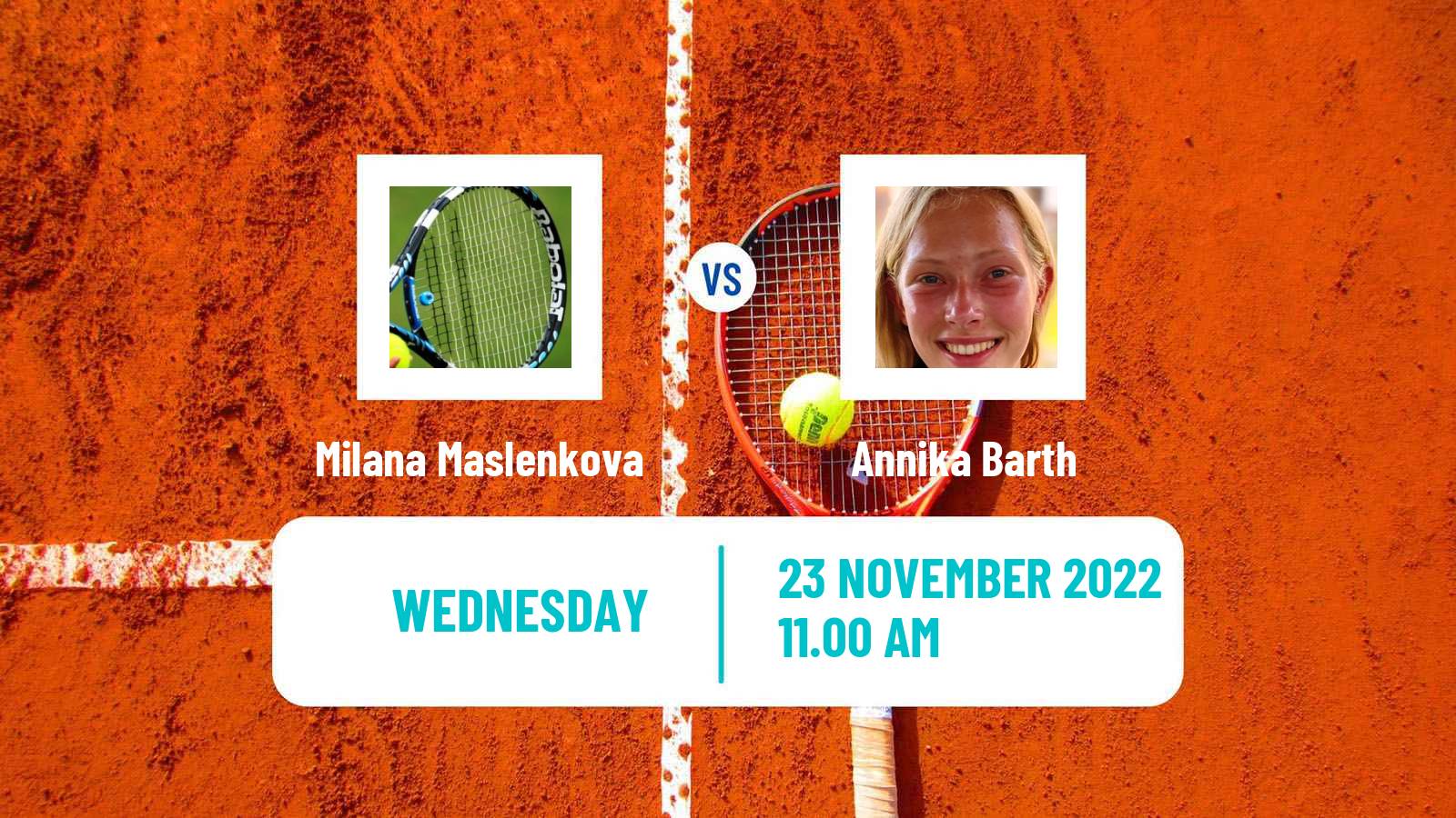 Tennis ITF Tournaments Milana Maslenkova - Annika Barth