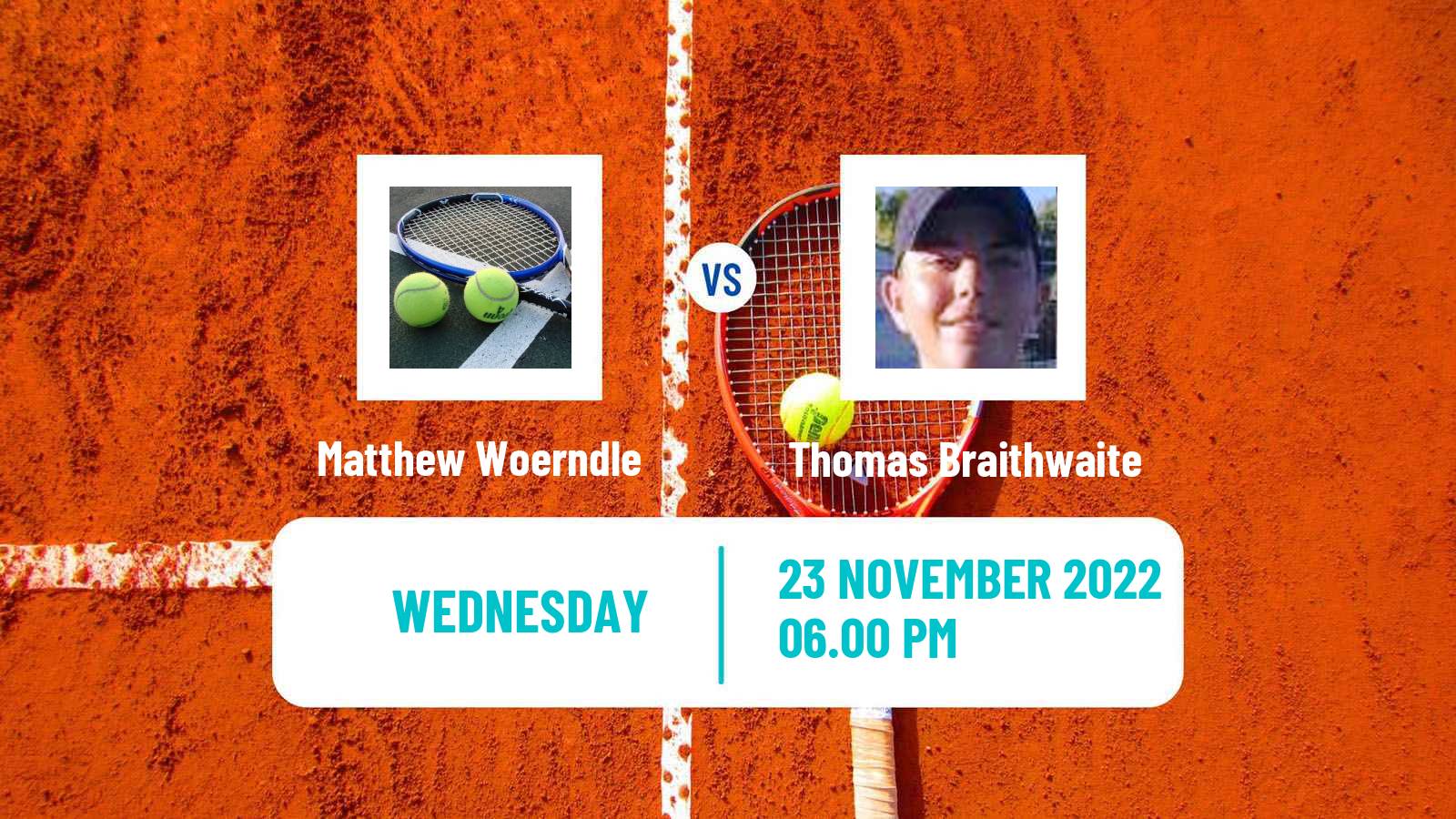 Tennis ITF Tournaments Matthew Woerndle - Thomas Braithwaite