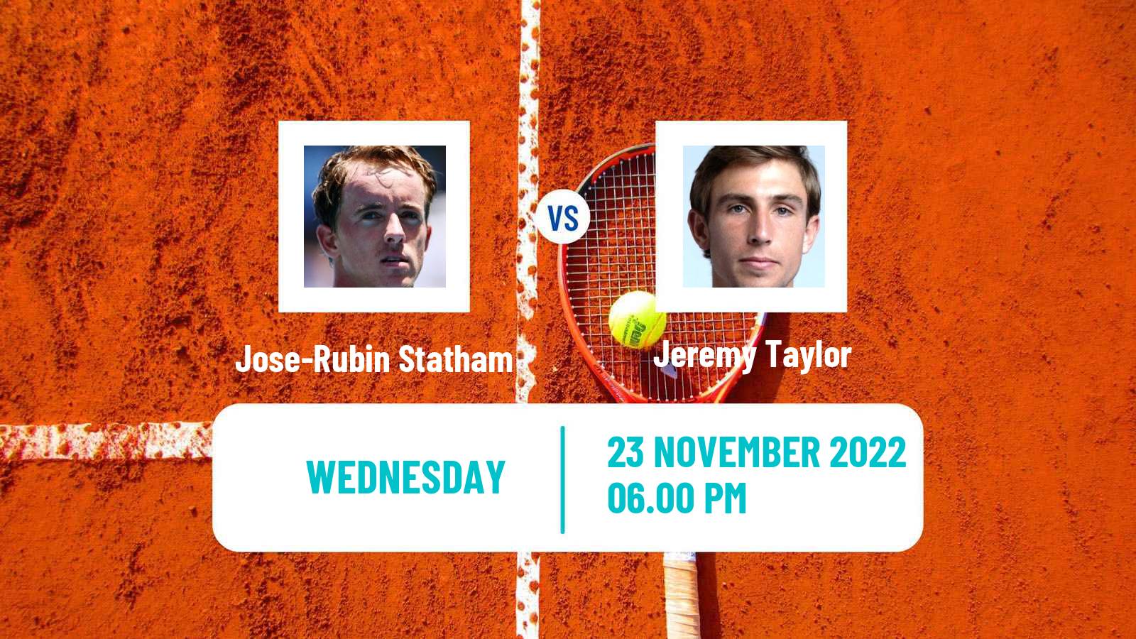 Tennis ITF Tournaments Jose-Rubin Statham - Jeremy Taylor