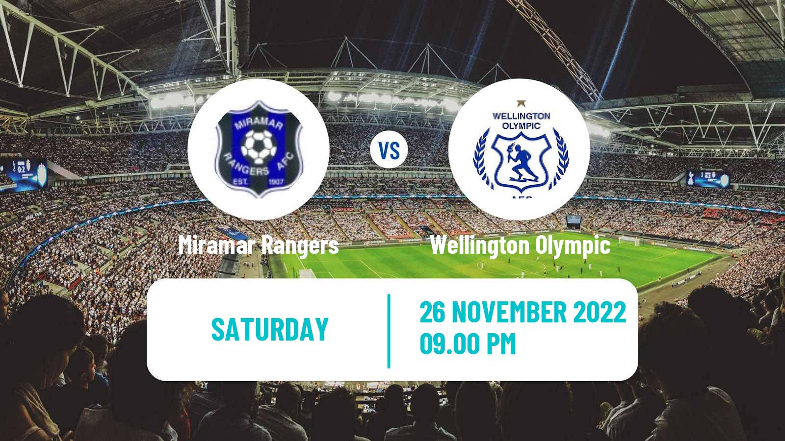 Soccer New Zealand National League Miramar Rangers - Wellington Olympic