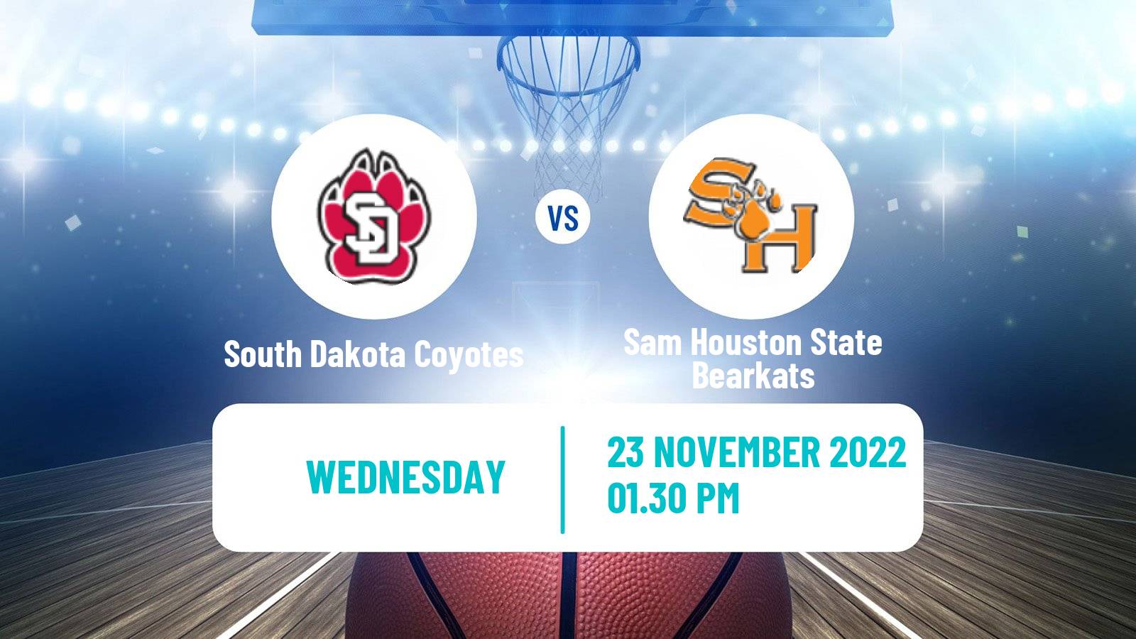 Basketball NCAA College Basketball South Dakota Coyotes - Sam Houston State Bearkats