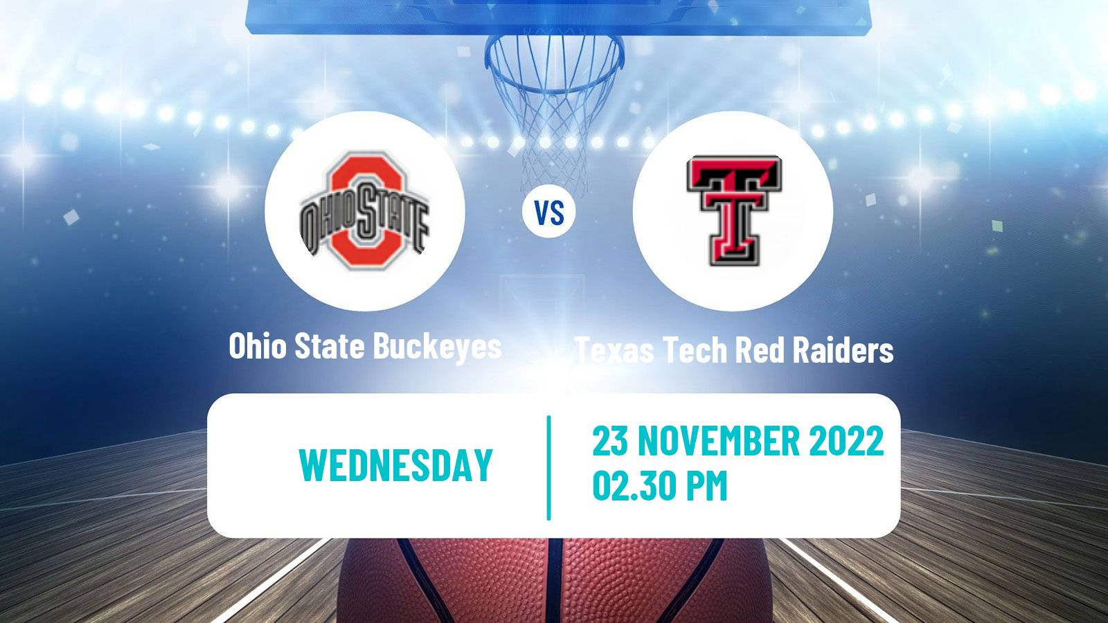 Basketball NCAA College Basketball Ohio State Buckeyes - Texas Tech Red Raiders