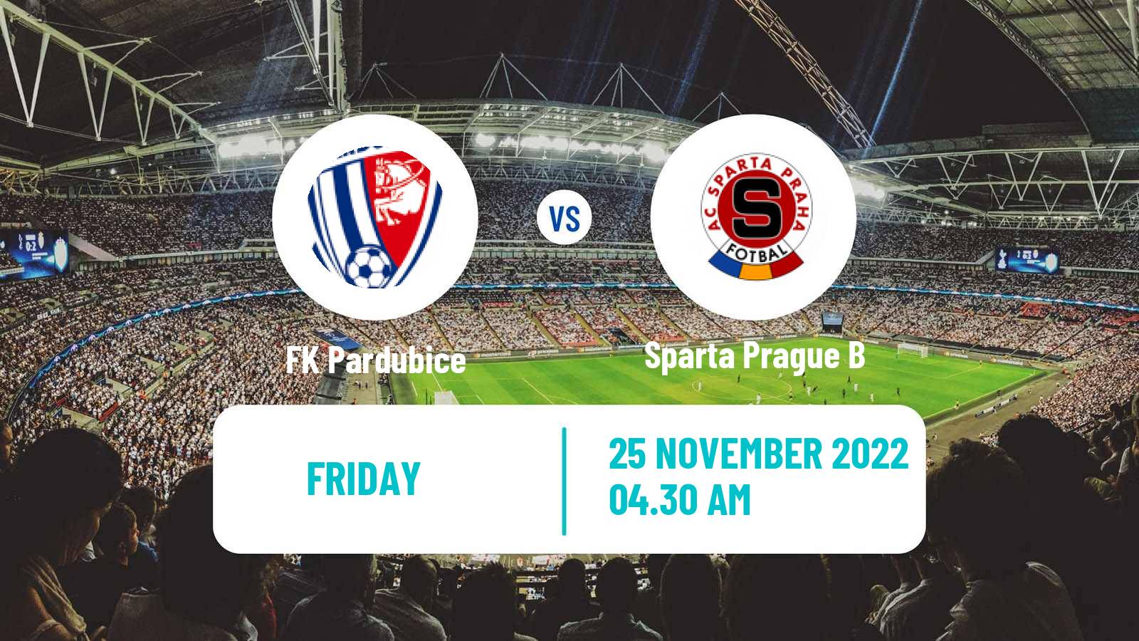 Soccer Czech Tipsport Liga Pardubice - Sparta Prague B