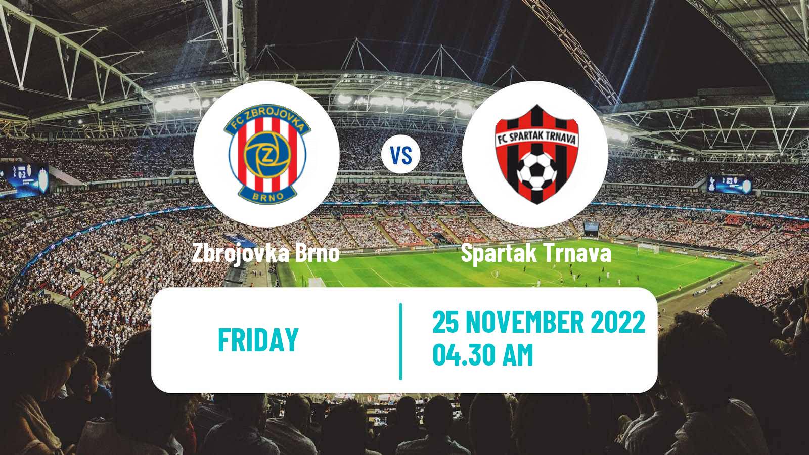 Soccer Czech Tipsport Liga Zbrojovka Brno - Spartak Trnava