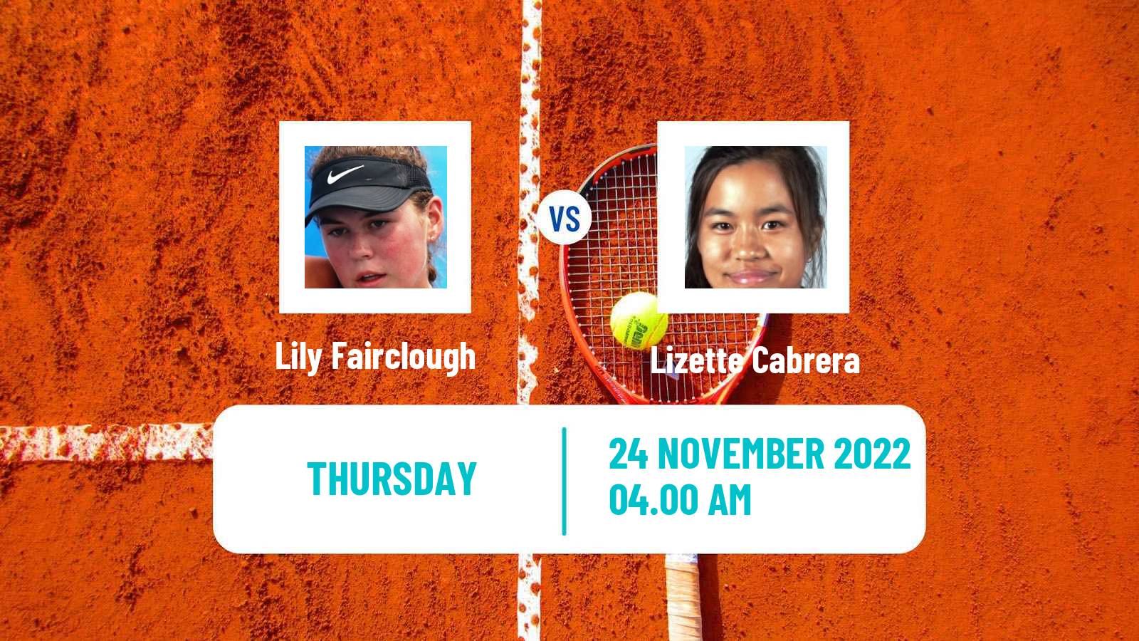 Tennis ITF Tournaments Lily Fairclough - Lizette Cabrera