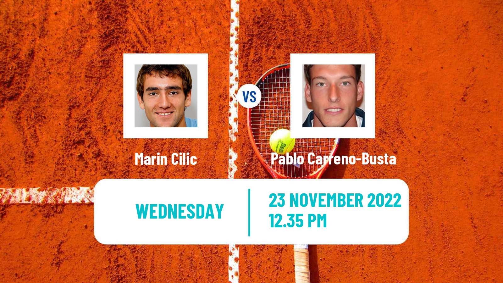 Tennis Davis Cup World Group Marin Cilic - Pablo Carreno-Busta
