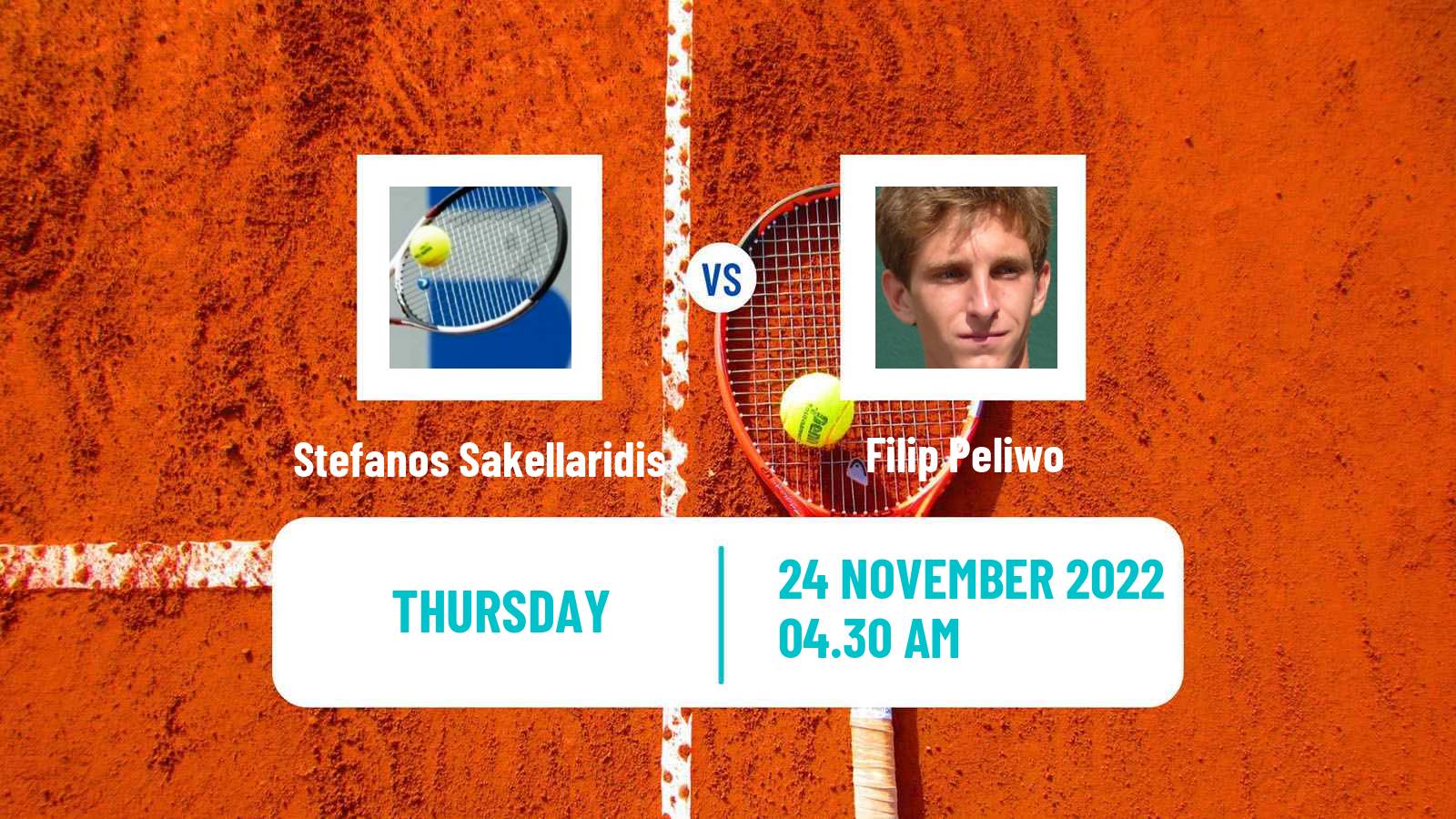 Tennis ITF Tournaments Stefanos Sakellaridis - Filip Peliwo