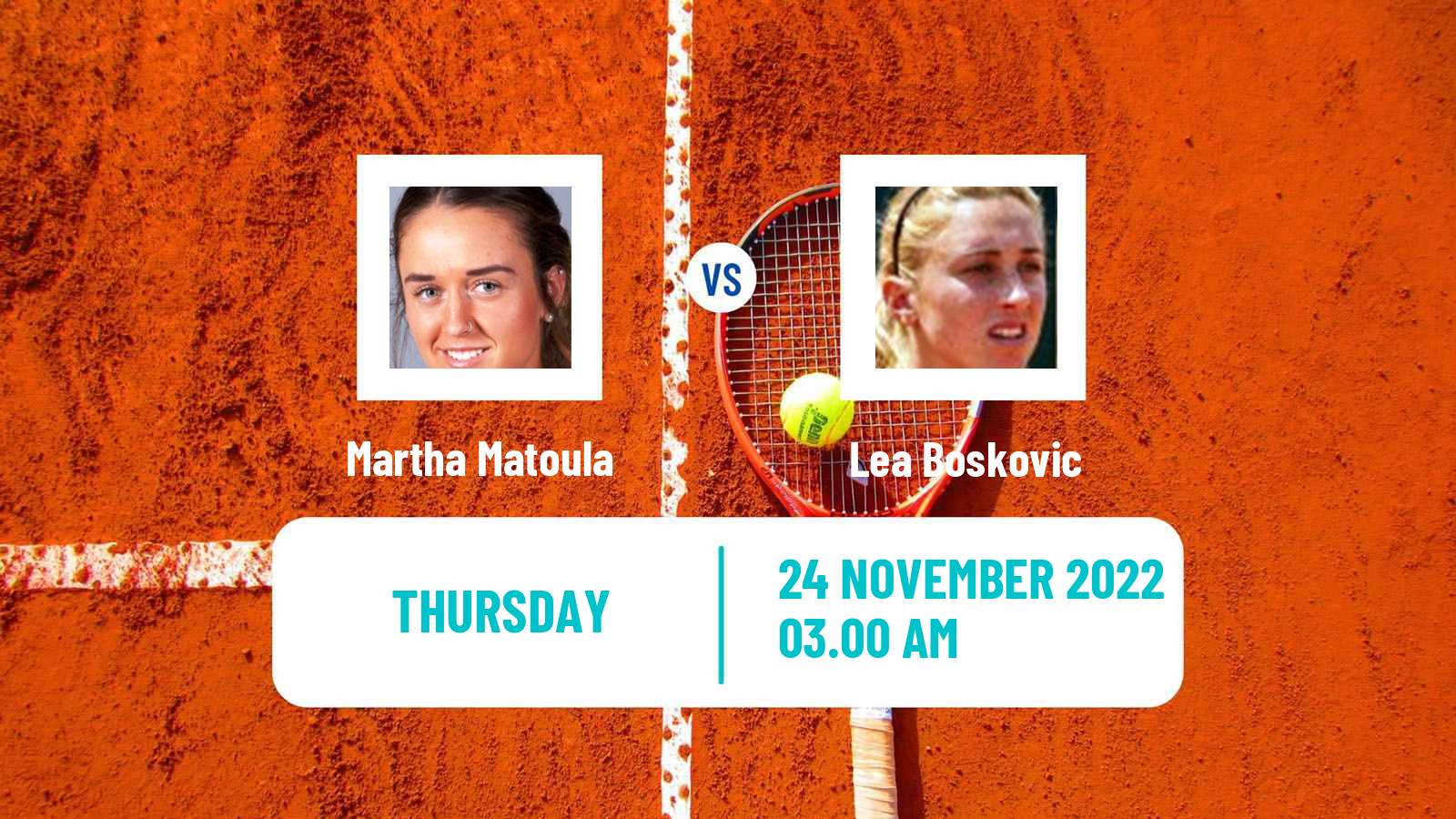 Tennis ITF Tournaments Martha Matoula - Lea Boskovic