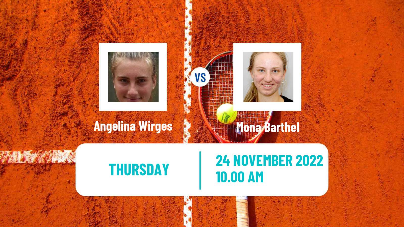 Tennis ITF Tournaments Angelina Wirges - Mona Barthel