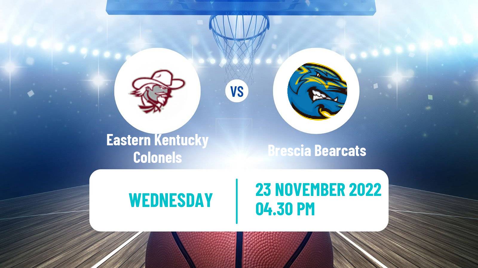 Basketball NCAA College Basketball Eastern Kentucky Colonels - Brescia Bearcats